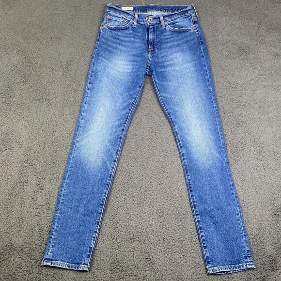 Levis Premium 512 Slim Taper Fit Jeans Mens 29x32 Blue Denim Big E Retro - Picture 1 of 13